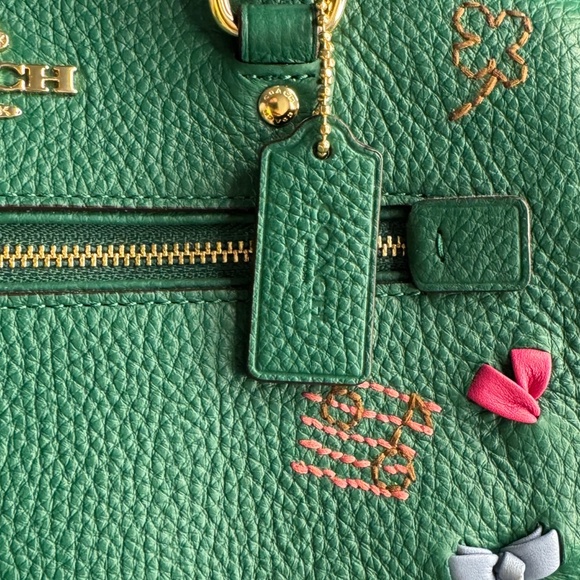 Coach Rowan Satchel Diary Embroidery butterfly bag C8280 NWOT - Picture 11 of 15